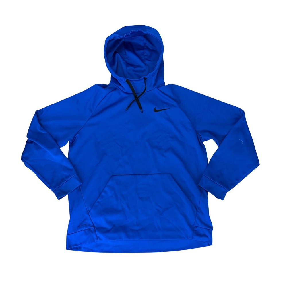 Nike Dri-FIT Mens XL Royal Blue Pullover Hoodie Sweatshirt Athleisure Cozy